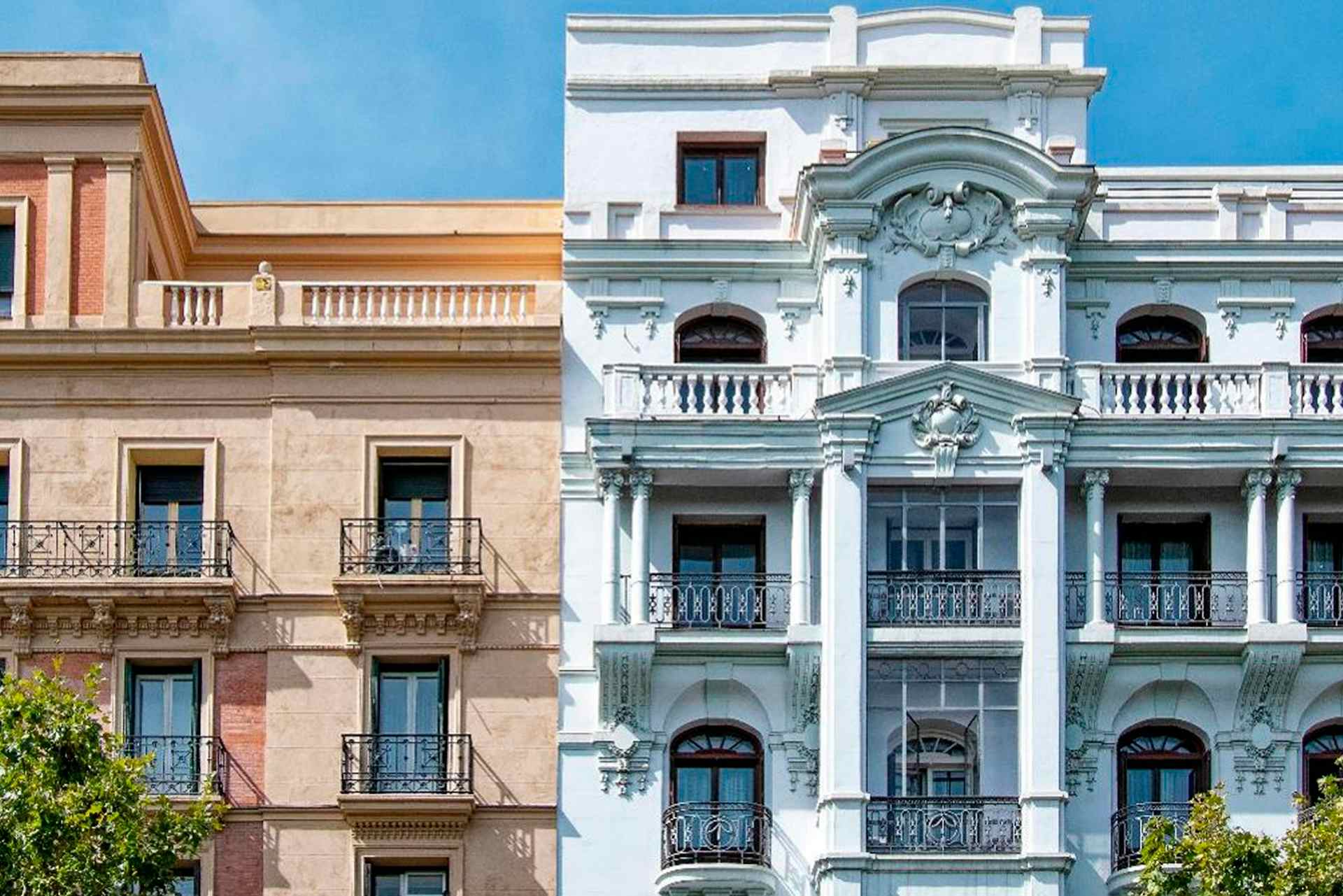 Edificio con fachada clásica